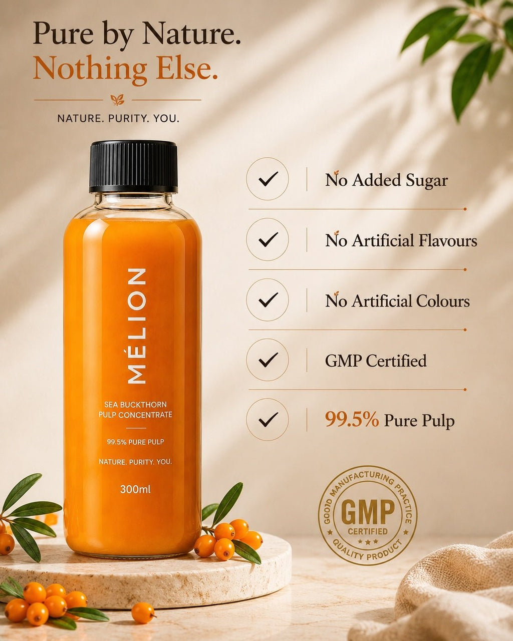 MÉLION Himalayan Sea Buckthorn Pulp Concentrate - MÉLION
