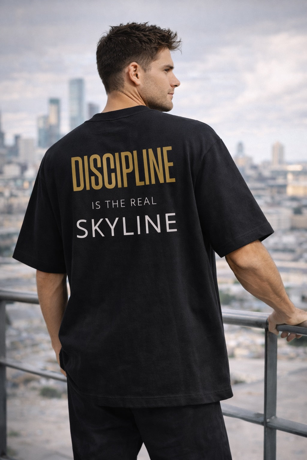 Discipline Is Skyline Oversized T-shirt