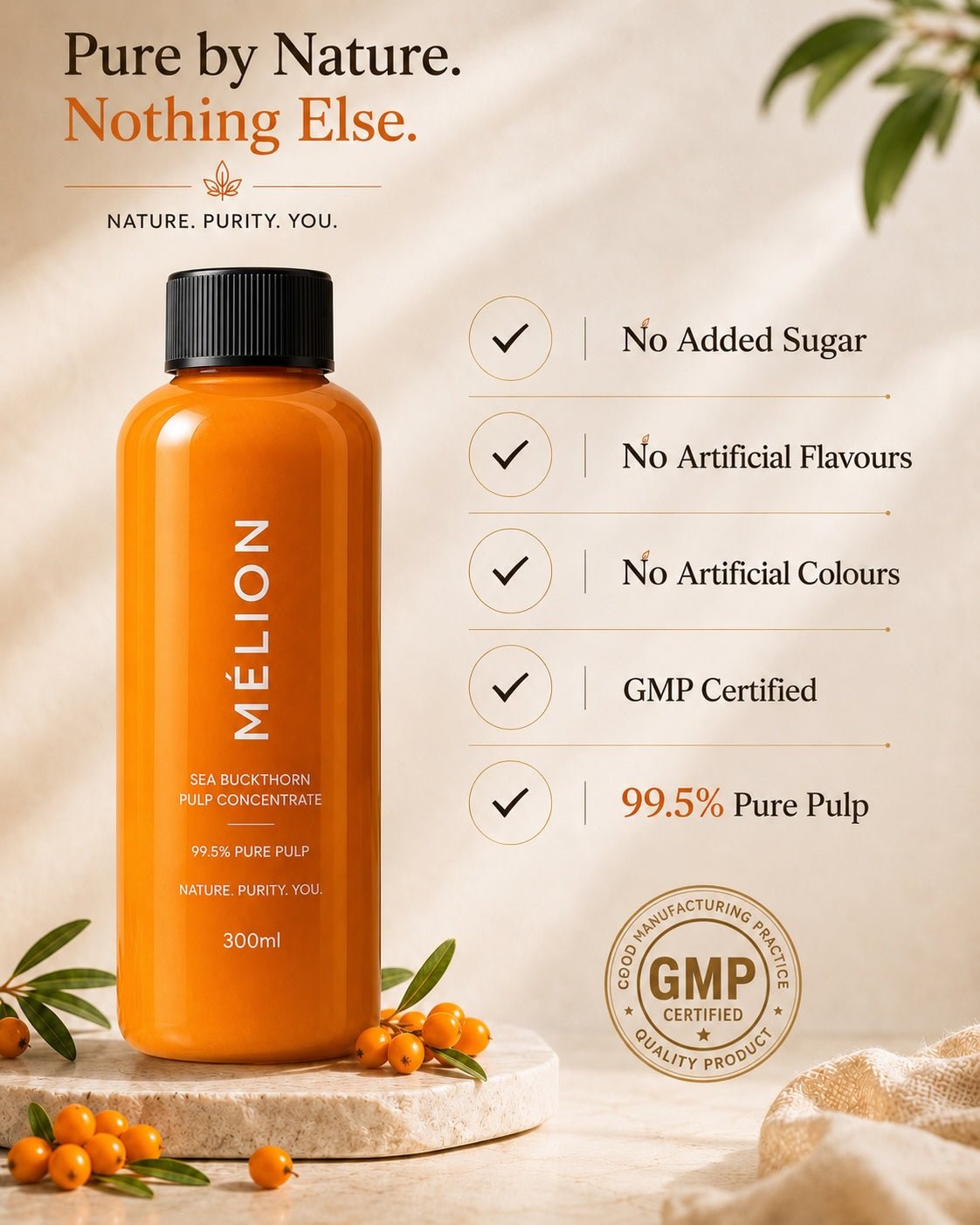 MÉLION Himalayan Sea Buckthorn Pulp Concentrate - MÉLION