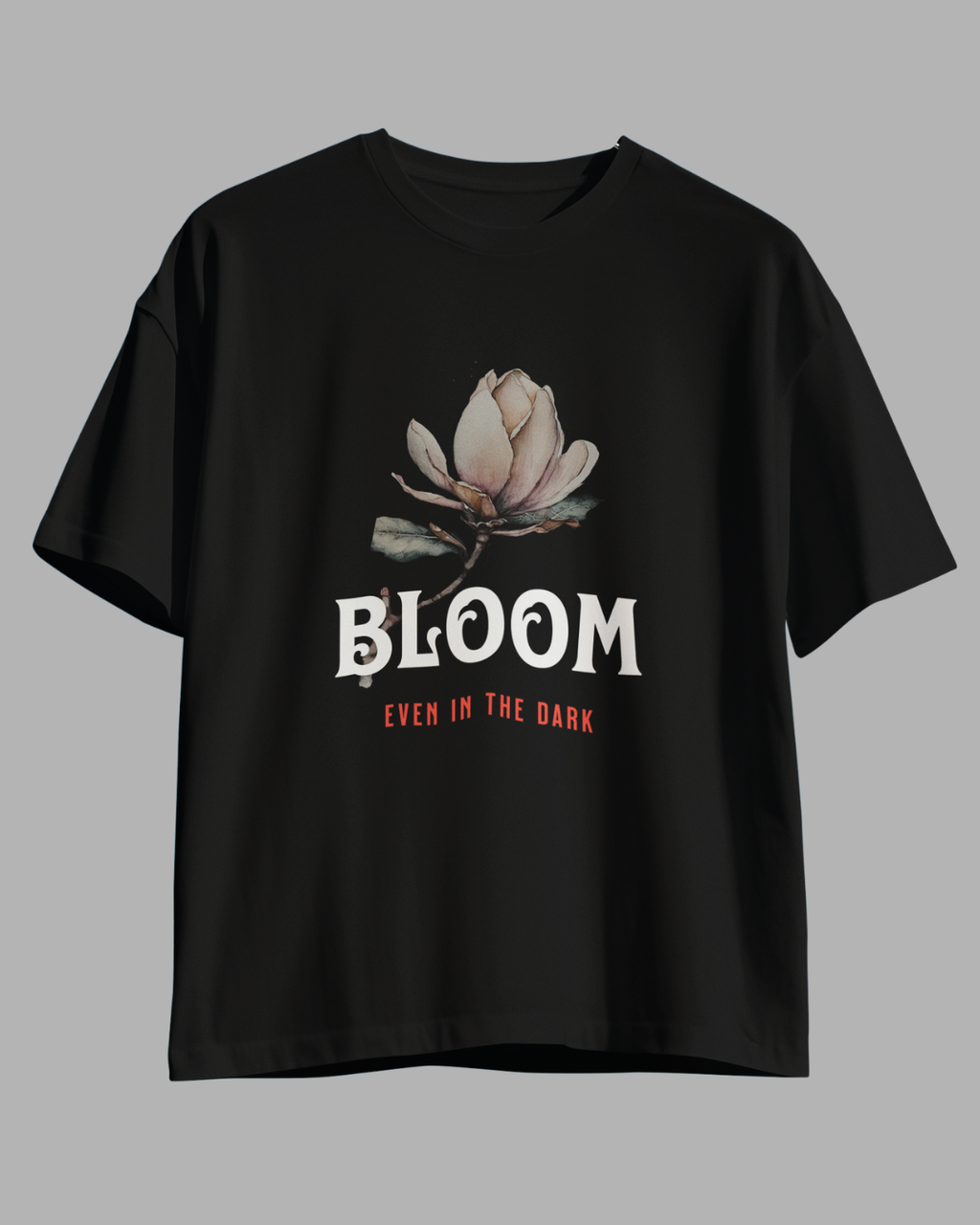 Bloom In Dark Oversized T-Shirt