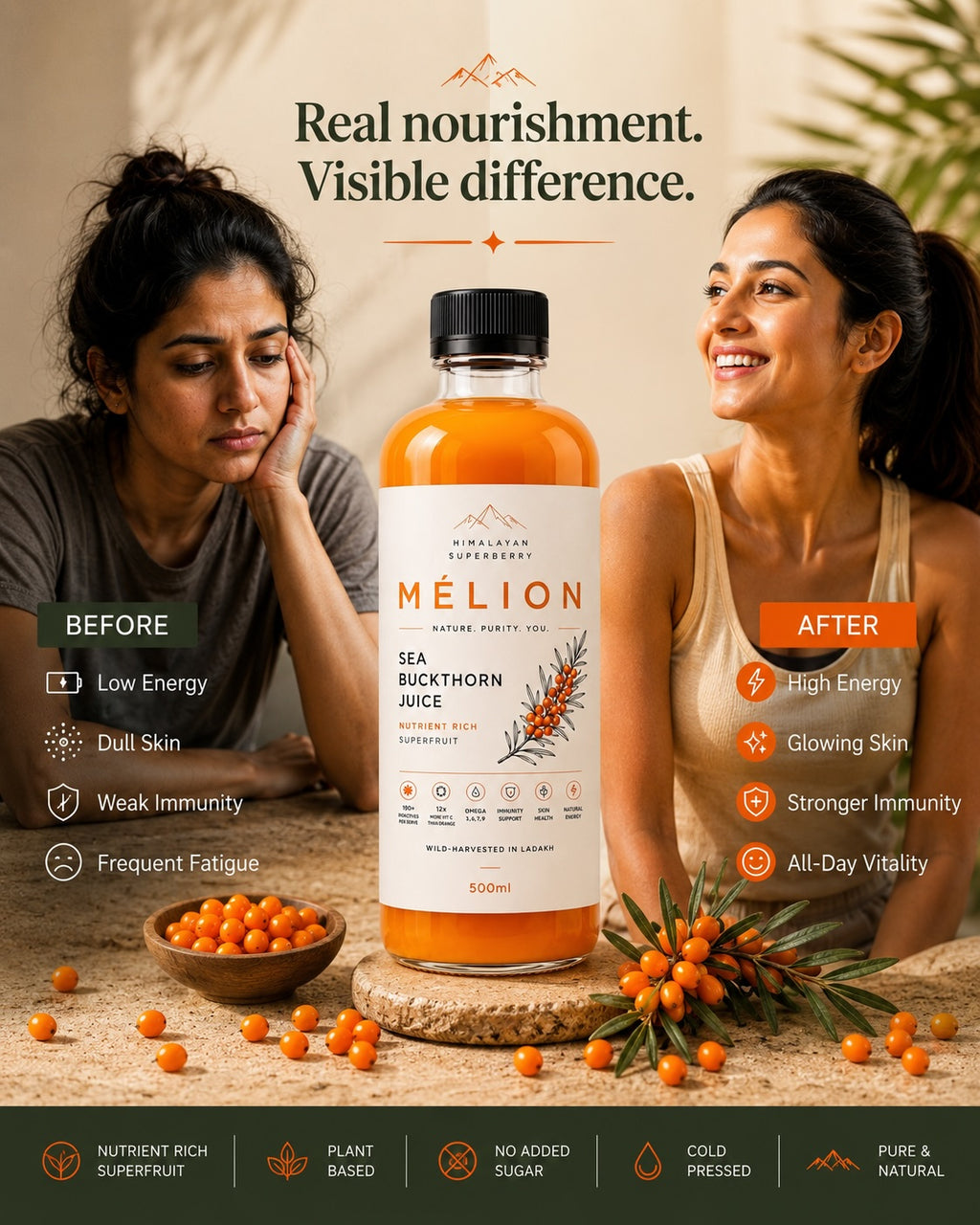 MÉLION Himalayan Superberry Sea Buckthorn Juice