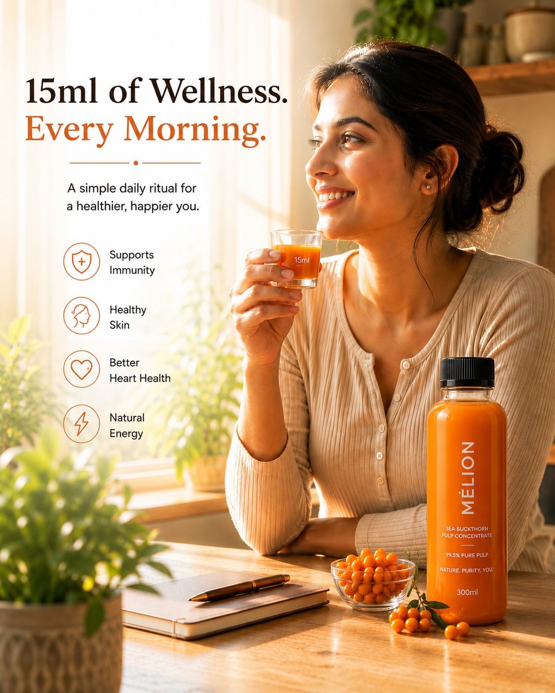 MÉLION Himalayan Sea Buckthorn Pulp Concentrate - MÉLION